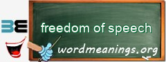 WordMeaning blackboard for freedom of speech